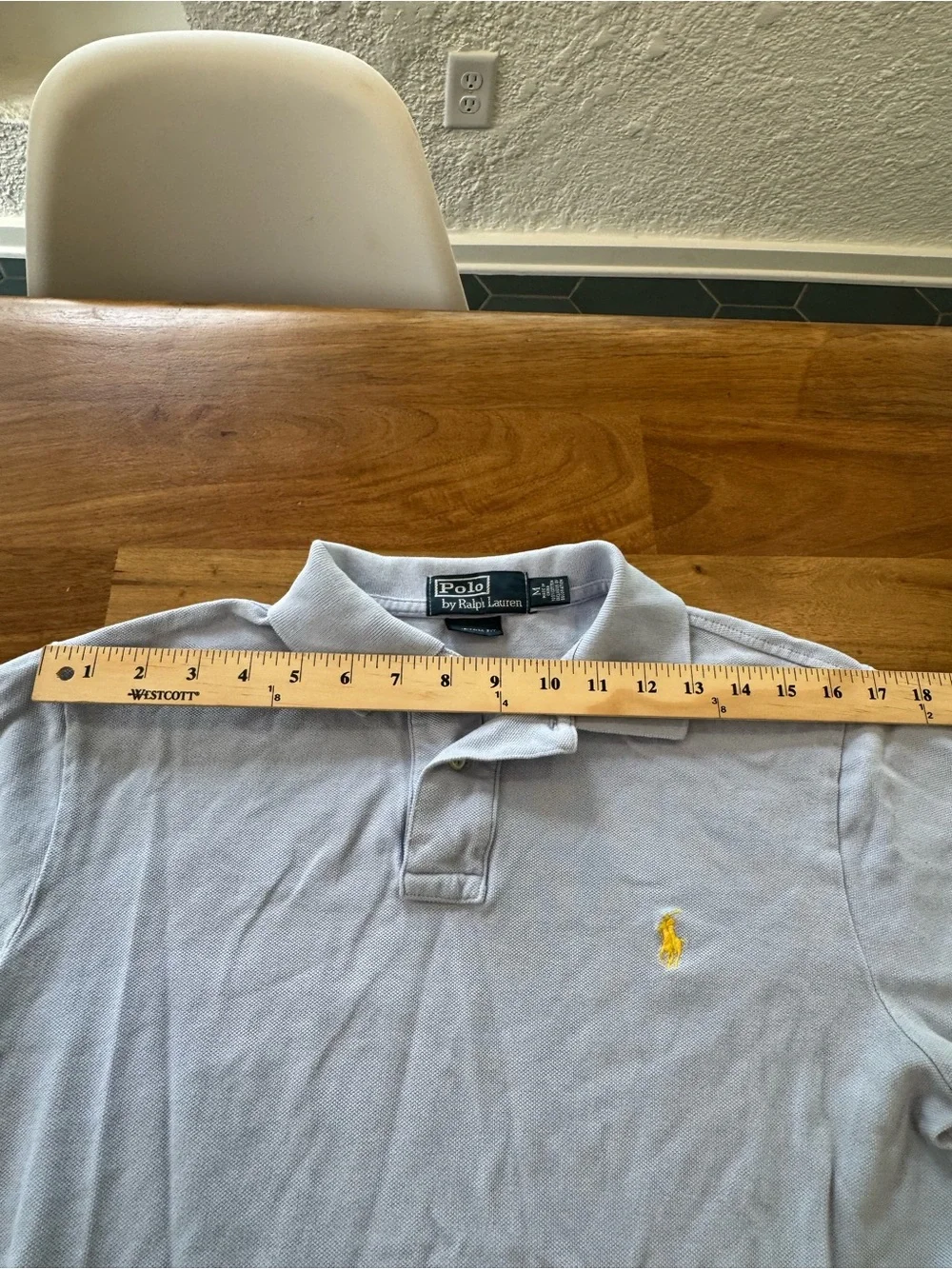 Ralph Lauren Light Blue Polo Shirt with Yellow Pony